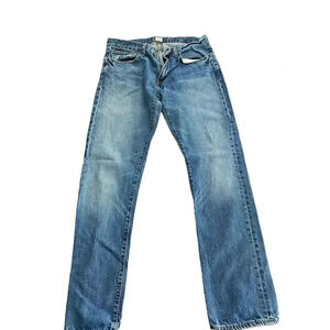 J Crew Men's Blue Five Pocket Straight Leg Denim Jean Size 33W 32L